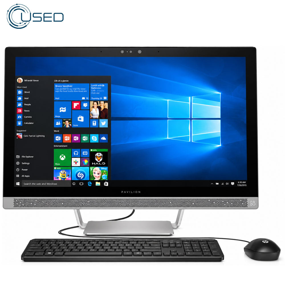 HP Pavilion 24-0B016 All-in-One PC (Intel Core i3/6100T - 8GB DDR4 -1TB HDD - Intel HD Graphics 530  - CAM - WIFI - DVD - 23.8 Inch) - Original Used