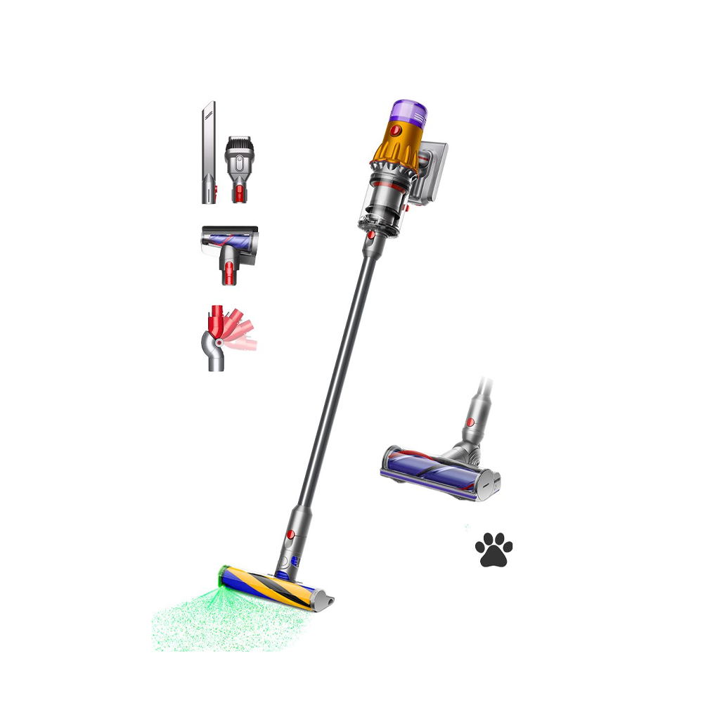 Dyson V12S Detect Slim Submarine WET & DRY Vacuum Cleaner 0.35L 545W - Silver/Yellow
