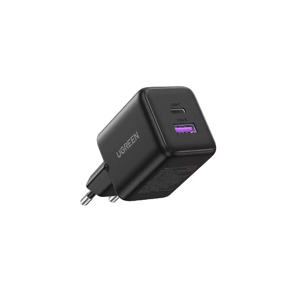 Ugreen X516 65014 30W 2-Port (USB - Type-C) Wall Charger - Black