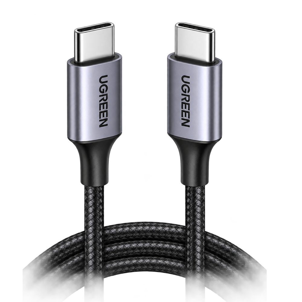 Ugreen US261 Type-C to Type-C 60W Fast Charging Cable 1m (2pcs) - Black