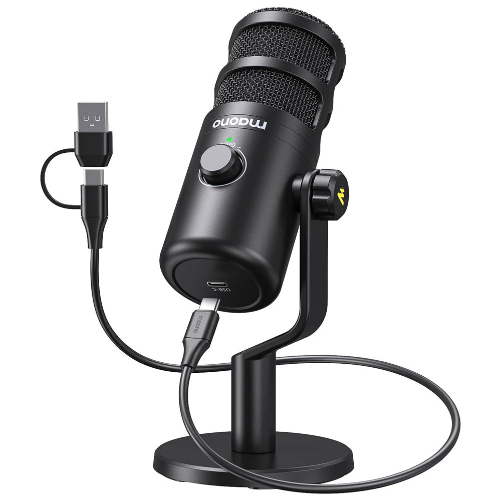Maono PD100U Podcast Dynamic Wired Microphone - Black