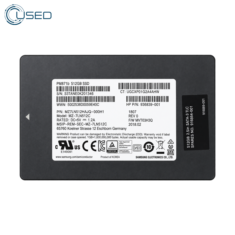 Samsung 512GB 2.5 Inch SATA SSD (Original Used)