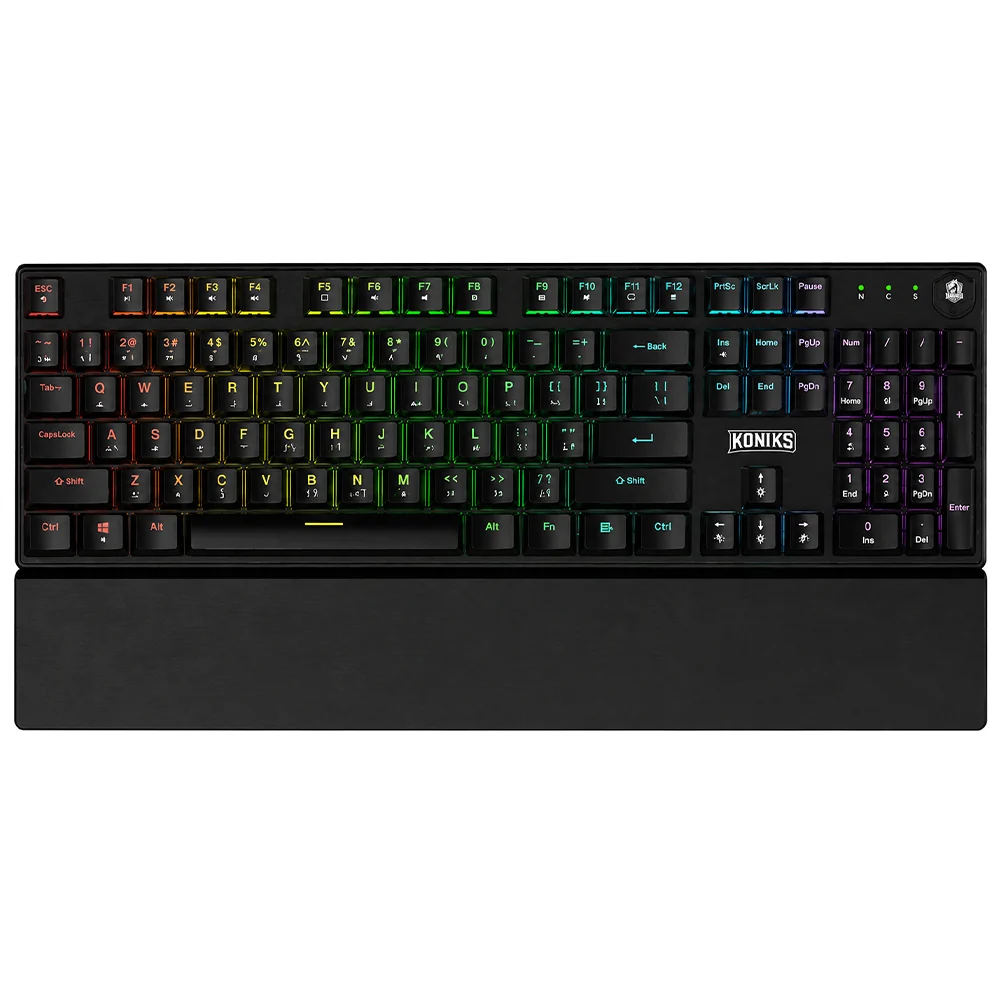 Koniks GMK249 Blue Switch RGB Wired Mechanical Gaming Keyboard