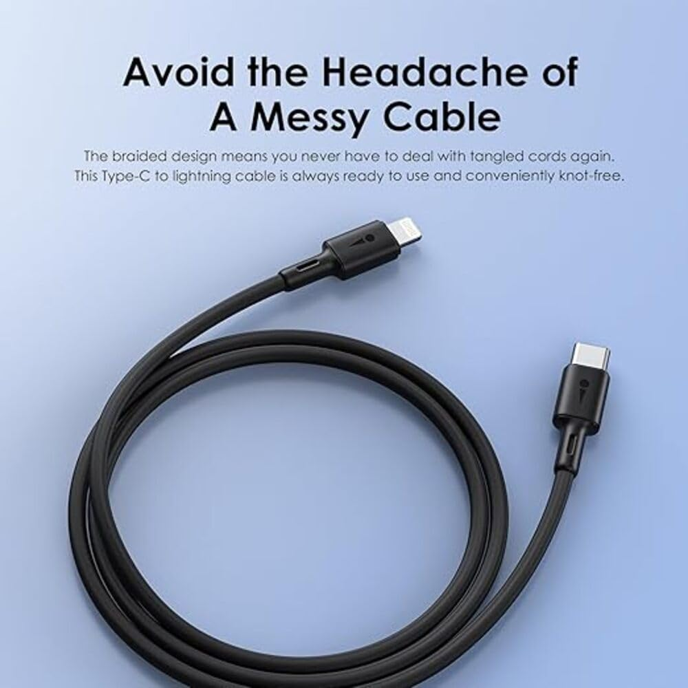Oraimo Braid OCD-152CL Type-C to Lightning Cable 1m - Black