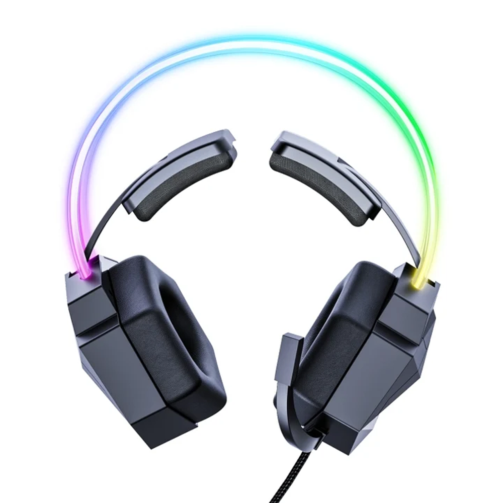 Onikuma X20 Wired RGB Gaming Headphone (One Socket 3.5mm With Converter + USB) - Black