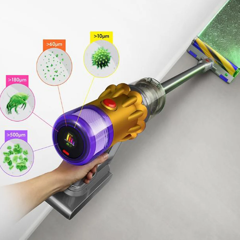 Dyson V12 Detect Slim Absolute Cordless Vacuum Cleaner 0.35L 545W - Yellow/Nickel