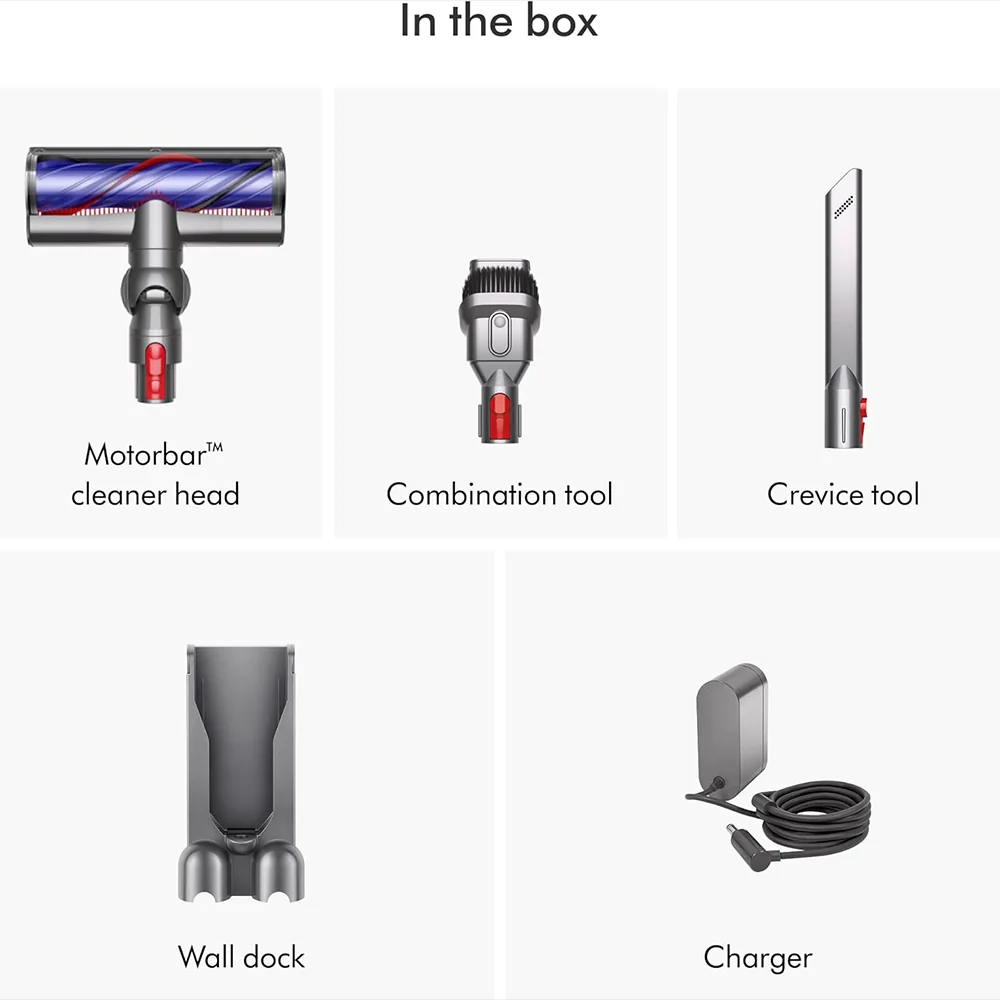 Dyson V8 Advanced Cordless Vacuum Cleaner 0.5L 425W - Silver/Nickel