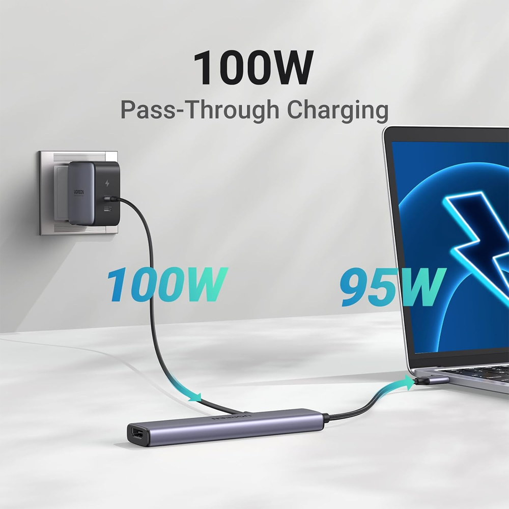 Ugreen 15495 5-in-1 Type-C HUB Converter to (Type-C - 3xUSB - HDMI )