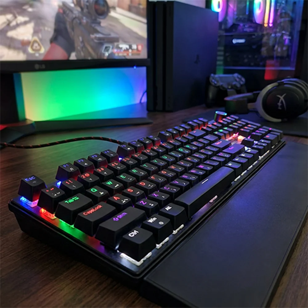 Koniks GMK249 Blue Switch RGB Wired Mechanical Gaming Keyboard