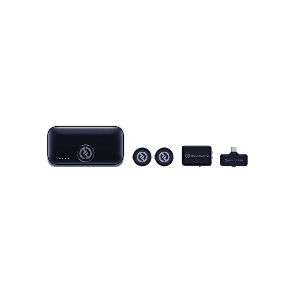 Hollyland Lark M3 Combo 2TX&2rRX (Camera RX - Type-C) Dual Channel Wireless Lavalier Microphone - Space Gray