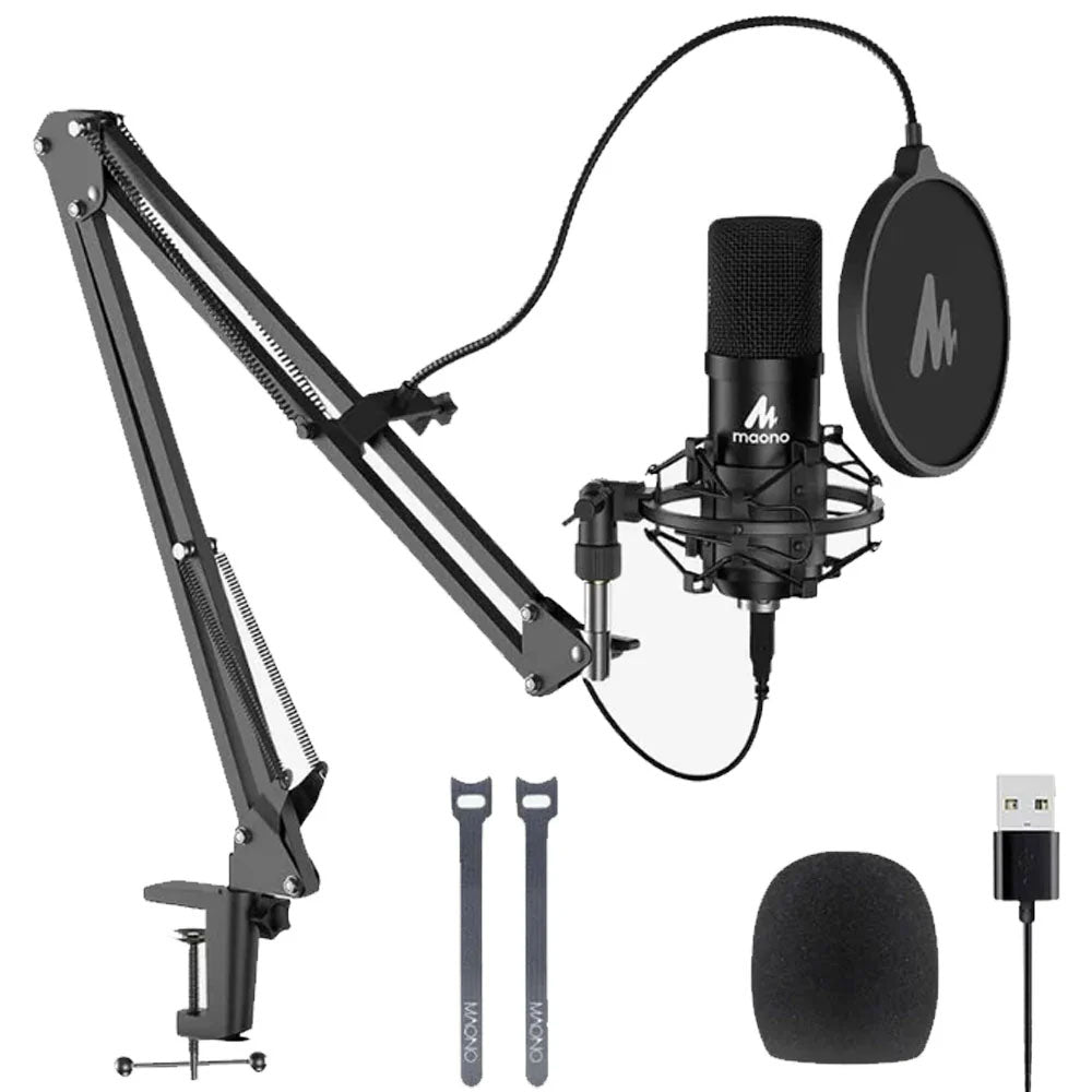 Maono AU-A04 Podcast Wired Microphone Kit - Black