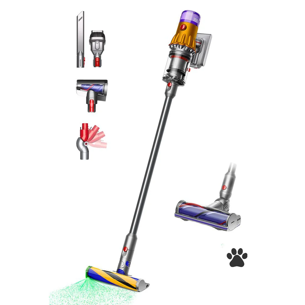 Dyson V12 Detect Slim Absolute Cordless Vacuum Cleaner 0.35L 545W - Yellow/Nickel