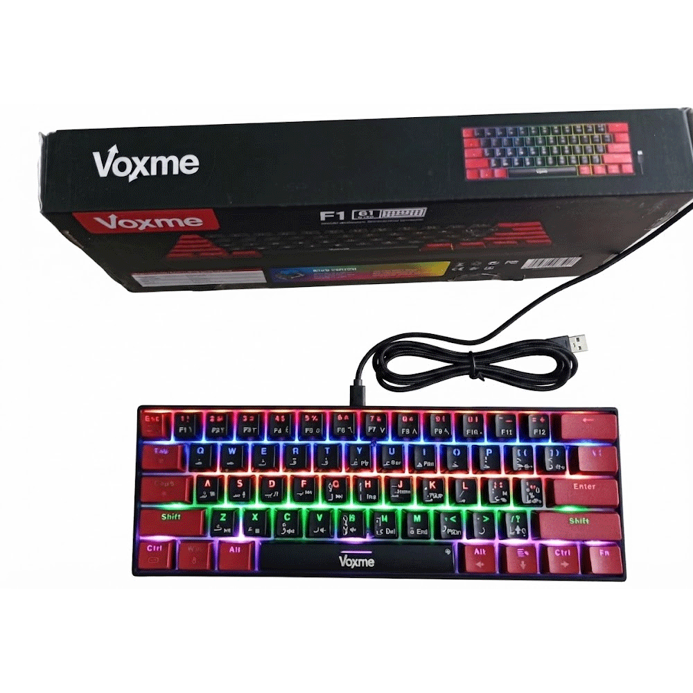 Voxme F1 Blue Switch Wired Type-C Mechanical Gaming Keyboard