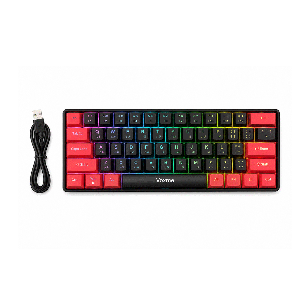 Voxme F1 Blue Switch Wired Type-C Mechanical Gaming Keyboard