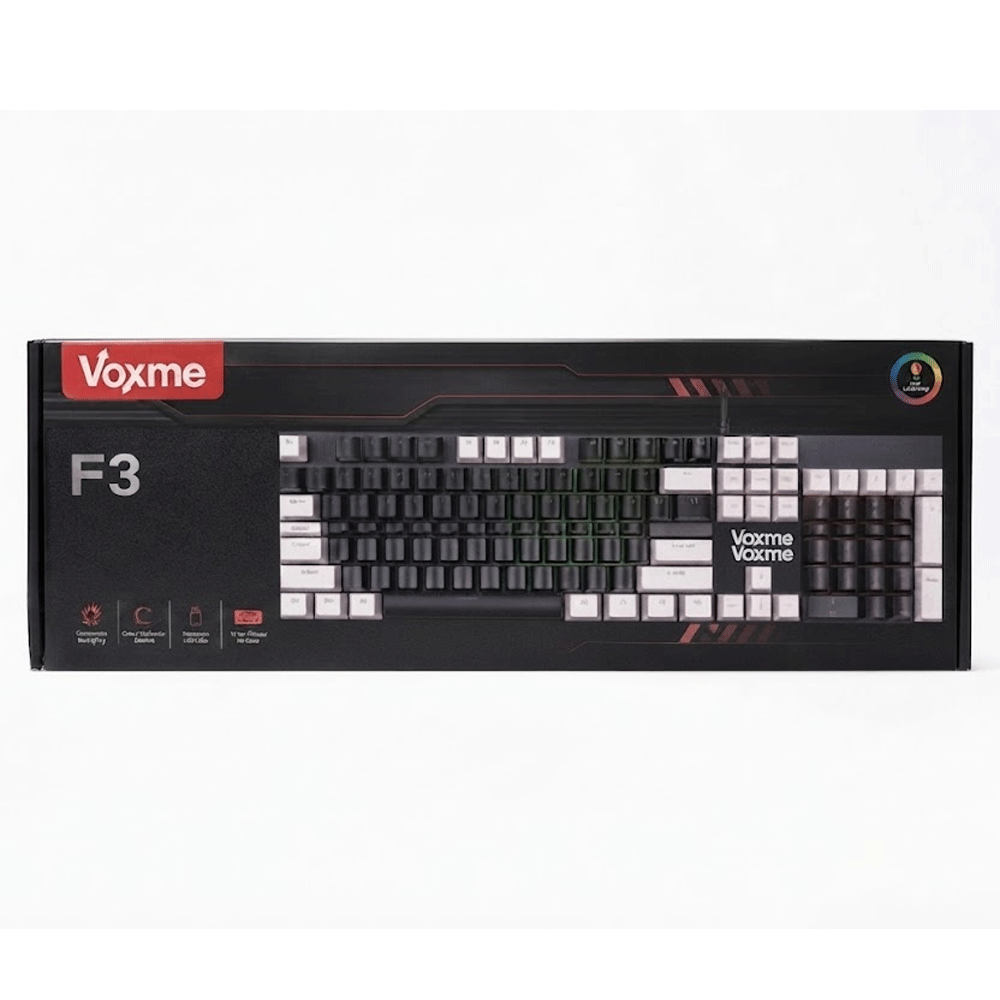 Voxme F3 Blue Switch Wired Type-C Mechanical Gaming Keyboard
