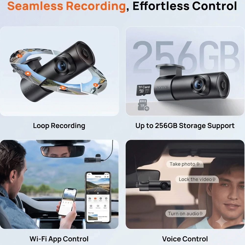 70mai Dash Cam M310 Car Dashboard Camera - Dark Gray