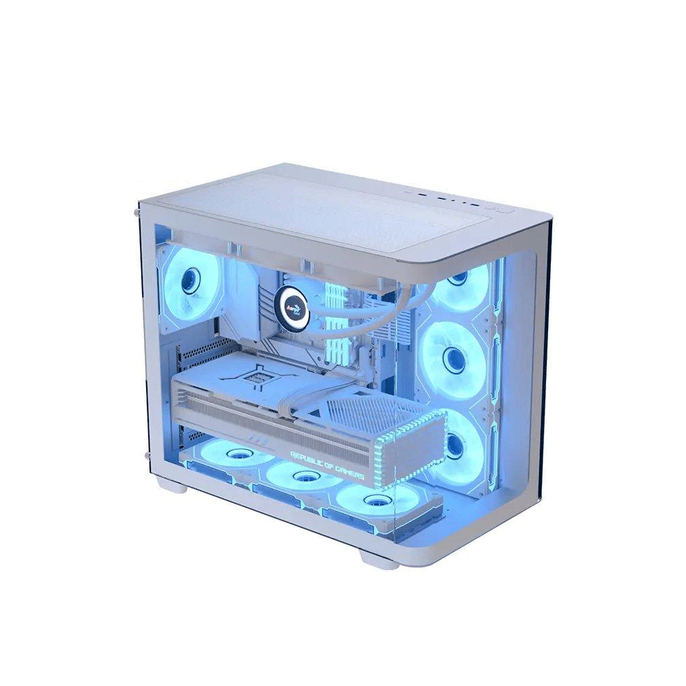 AeroCool P500C ARGB Gaming Mid Tower Case - White