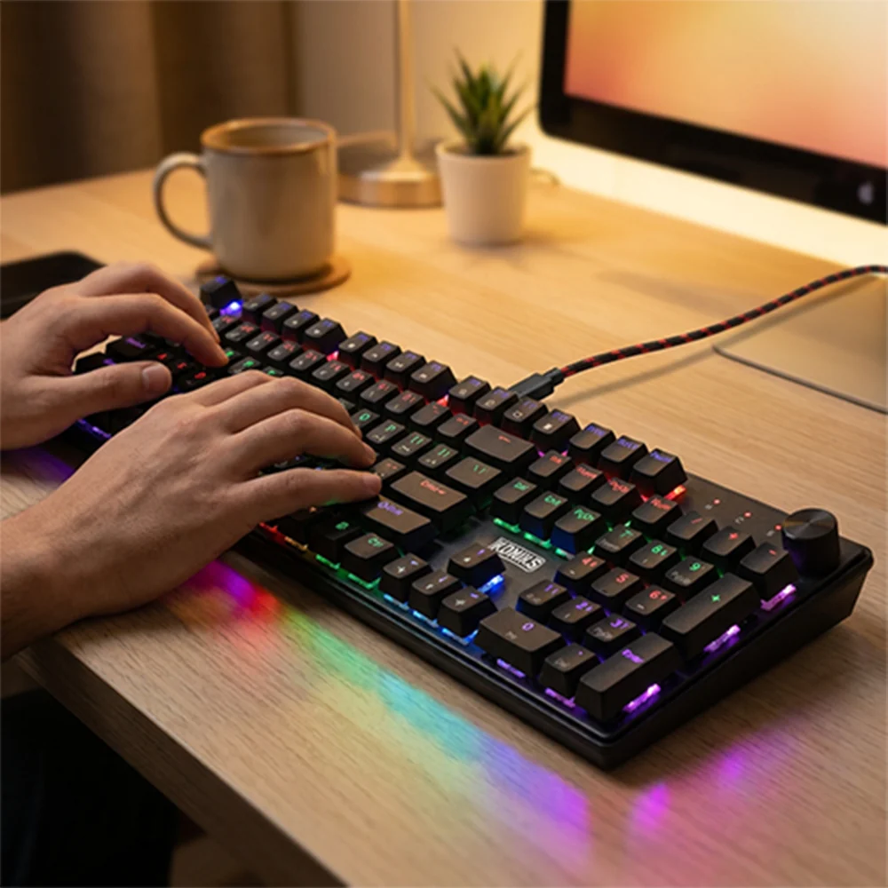 Koniks GMK249 Blue Switch RGB Wired Mechanical Gaming Keyboard