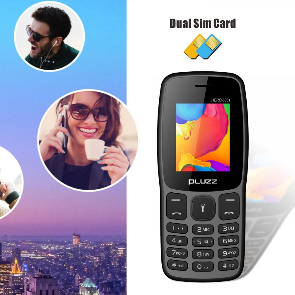 Pluzz Hero 600s Dual Sim Mobile Phone - Black