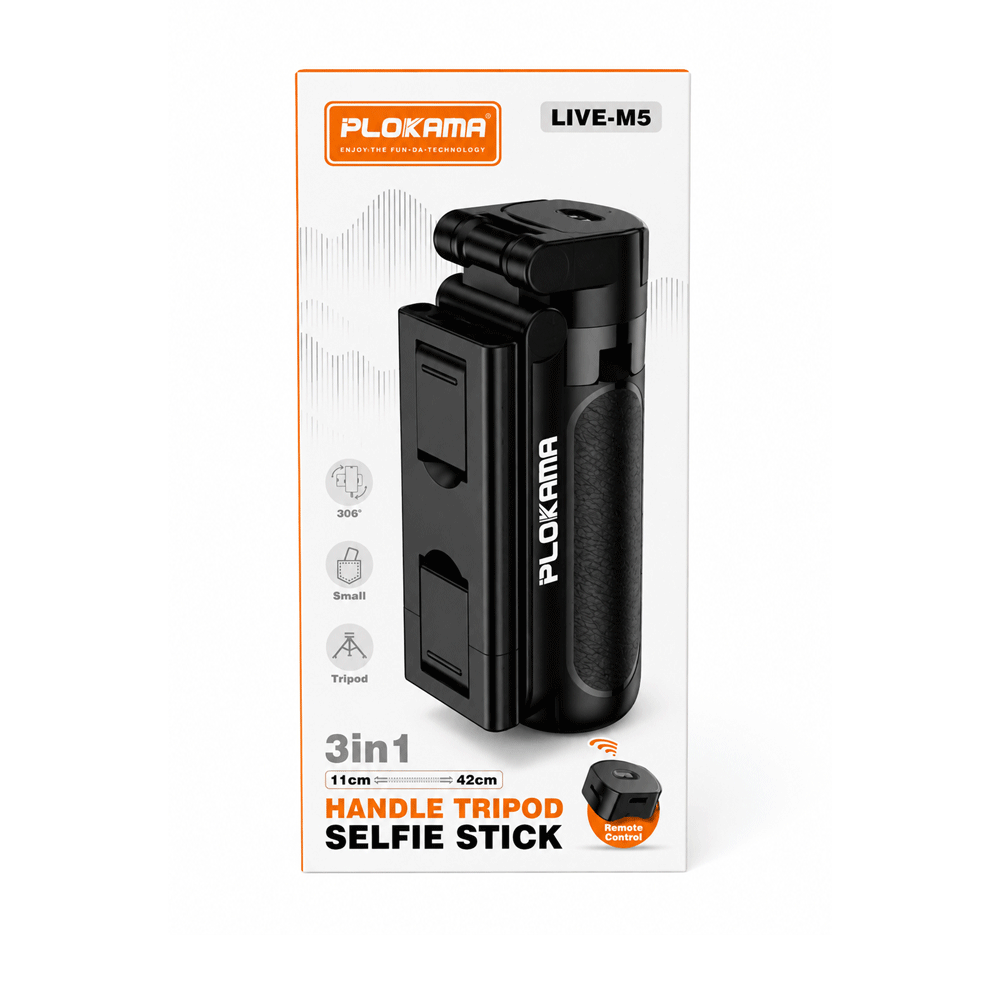 Plokama Live-M5 Selfie Stick - Tripod 42cm with Remote Control