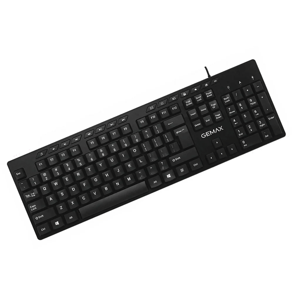 Gemax K519 Wired Multimedia Keyboard - Black