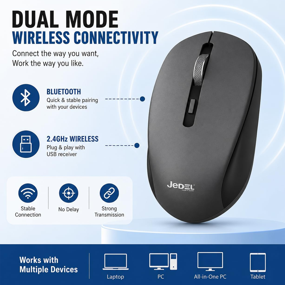 Jedel WD156 Rechargeable BLuetooth/Wireless Mouse
