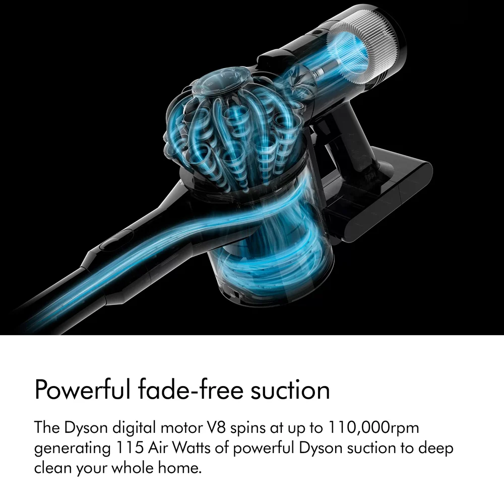 Dyson V8 Advanced Cordless Vacuum Cleaner 0.5L 425W - Silver/Nickel