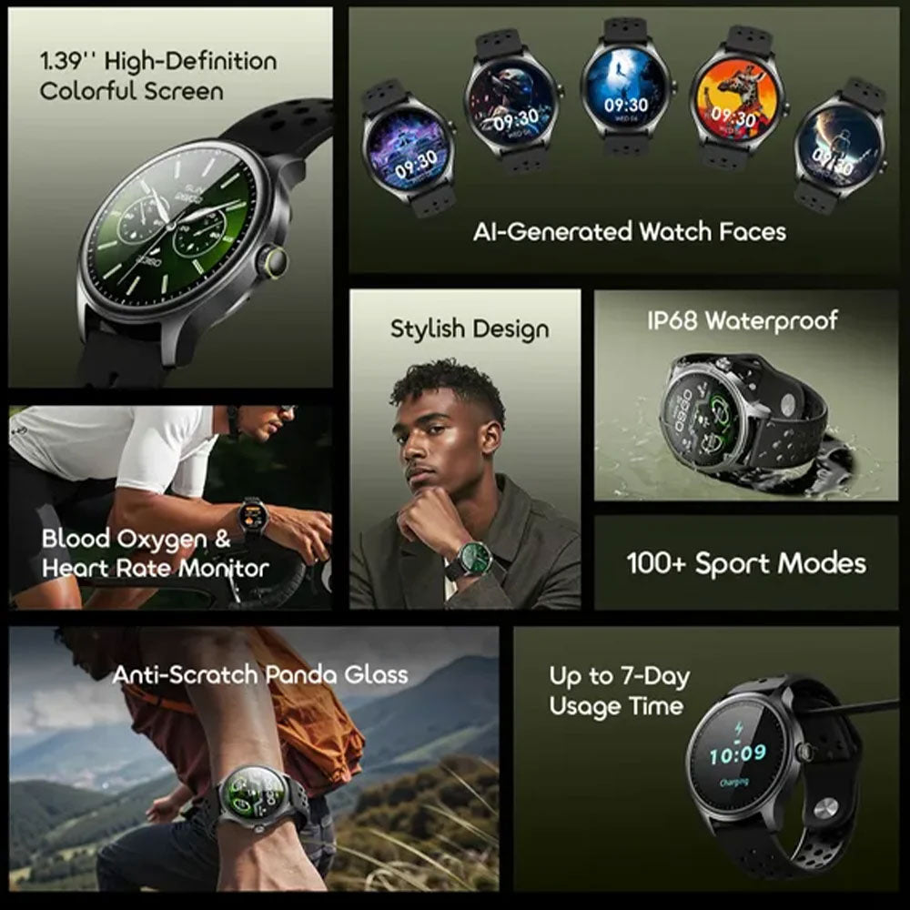 Oraimo Watch 6R OSW-823 Smart Watch - Chrome