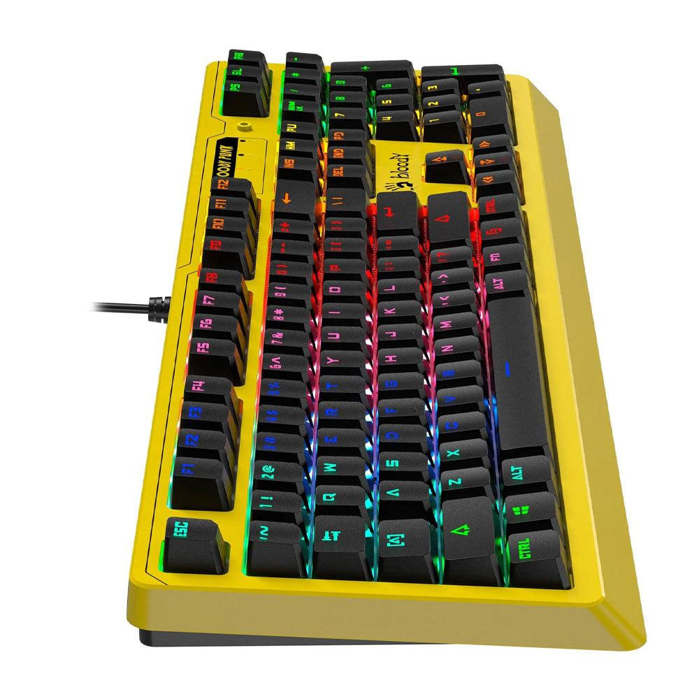 Bloody B810RC Blue Switch Wired RGB Gaming Keyboard - Punk Yellow