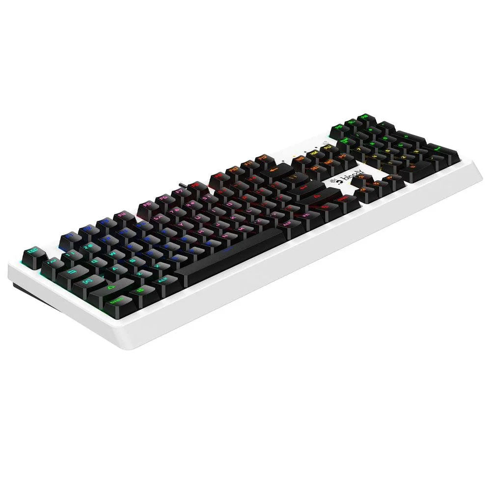 Bloody B810RC Blue Switch Wired RGB Gaming Keyboard - White