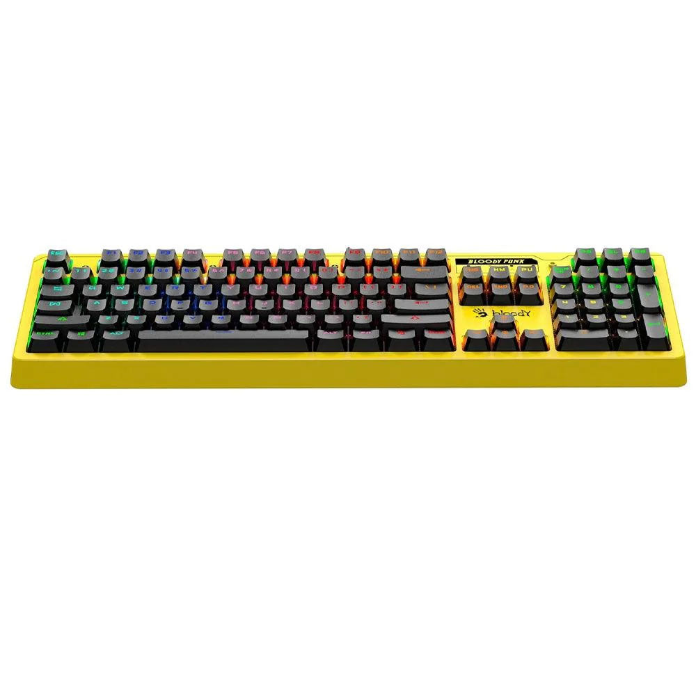 Bloody B810RC Blue Switch Wired RGB Gaming Keyboard - Punk Yellow
