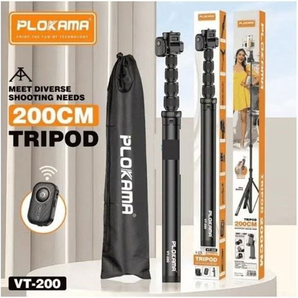 Plokama VT-200 Tripod 2m With Remote Control