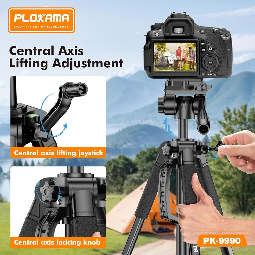 Plokama PK-9990 Camera/Camcorder Tripod 1.80m with Remote Control