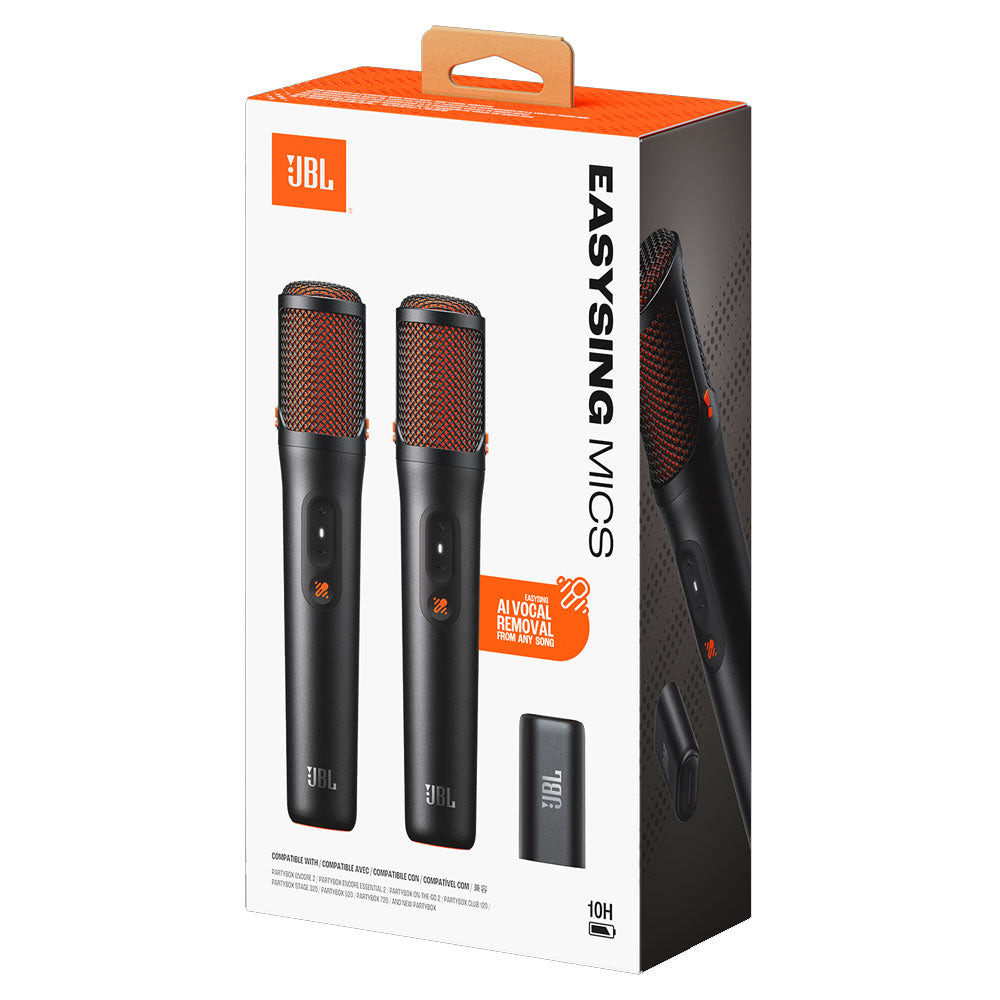 JBL EasySing Mics Wireless Micrphone (2 Pack) - Black