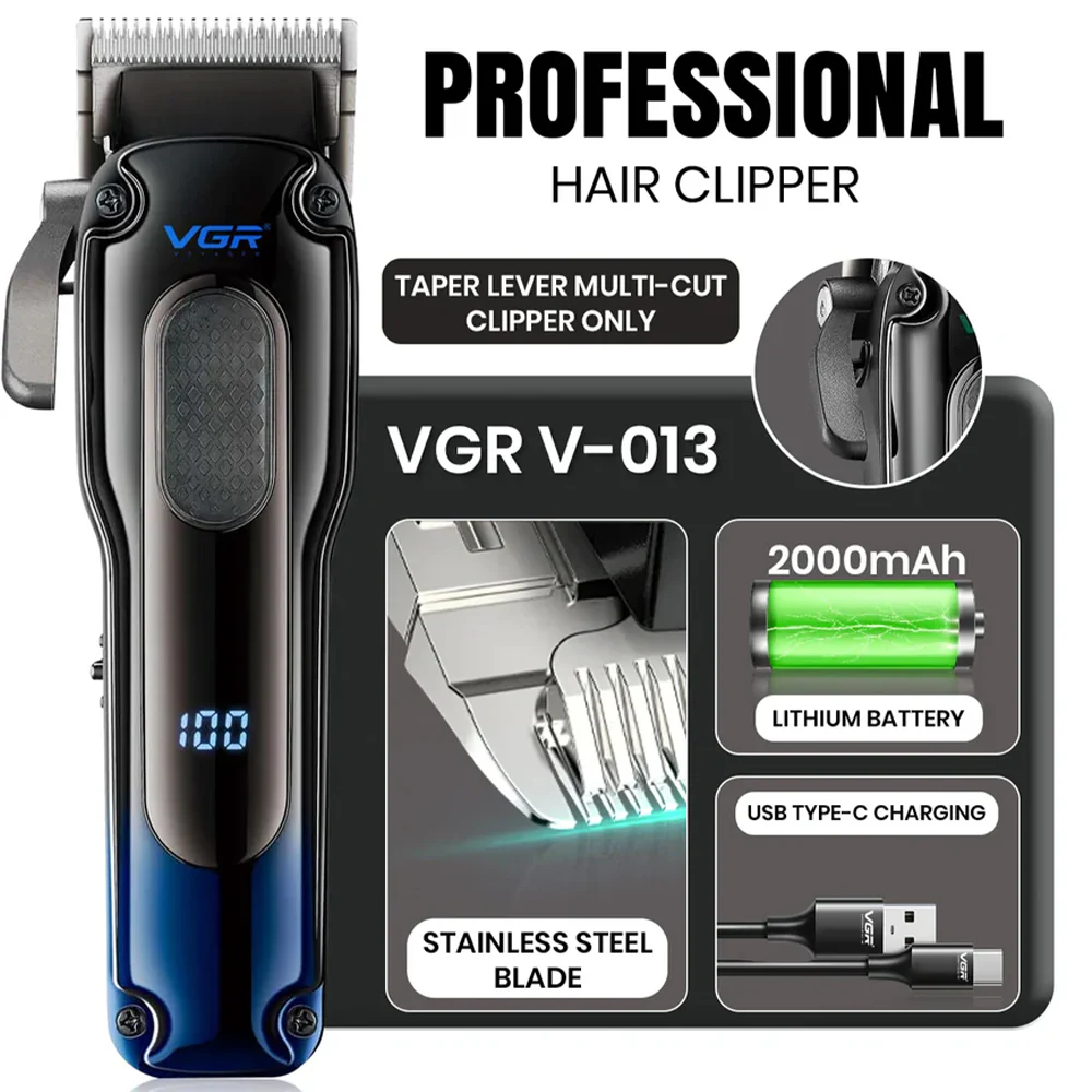 VGR V-013 Professional Hair Clipper - Blue