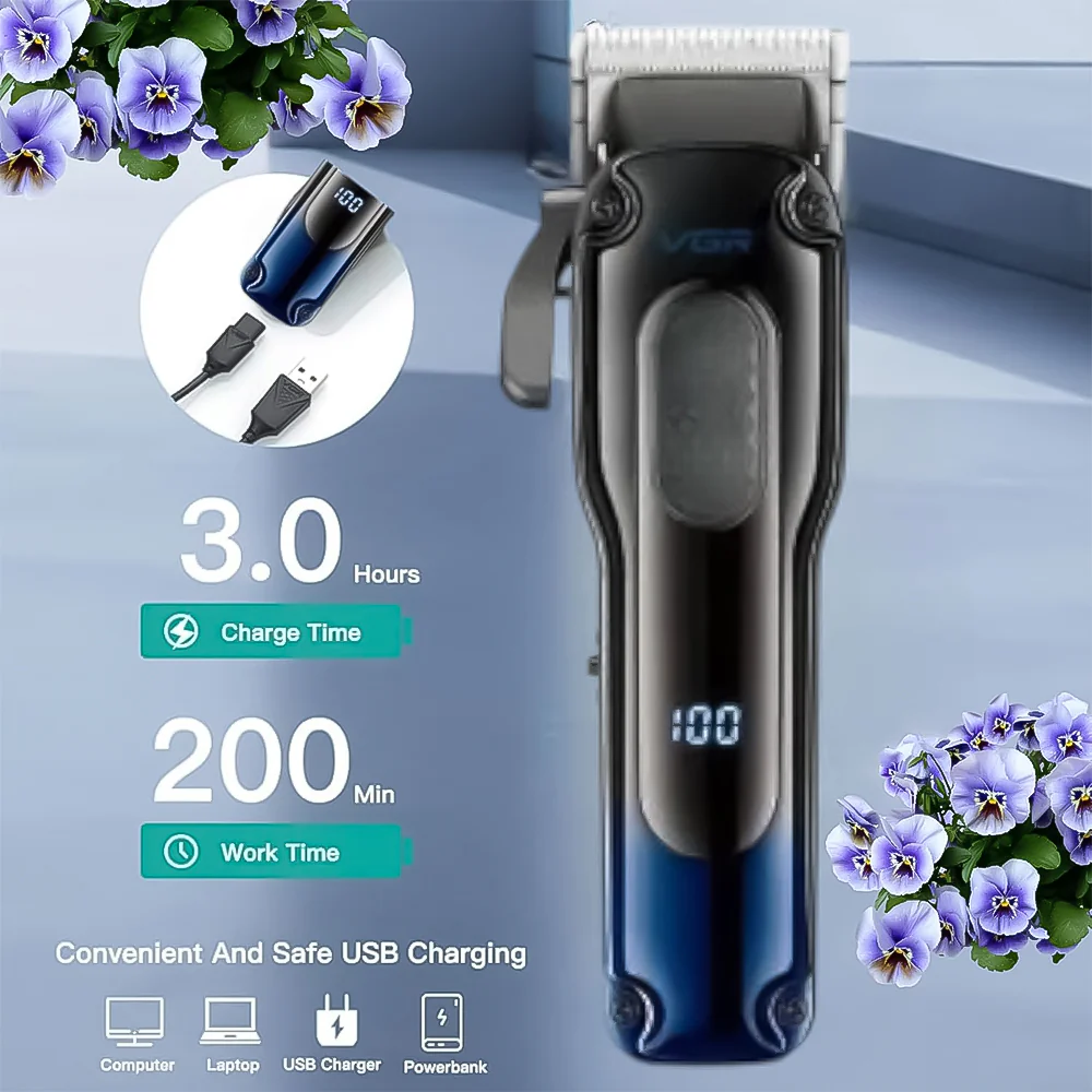 VGR V-013 Professional Hair Clipper - Blue