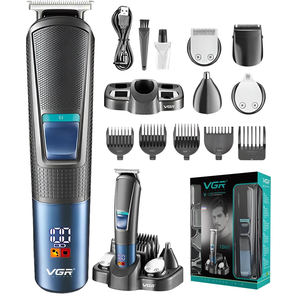VGR V-108 10-in-1 Professional Grooming Kit