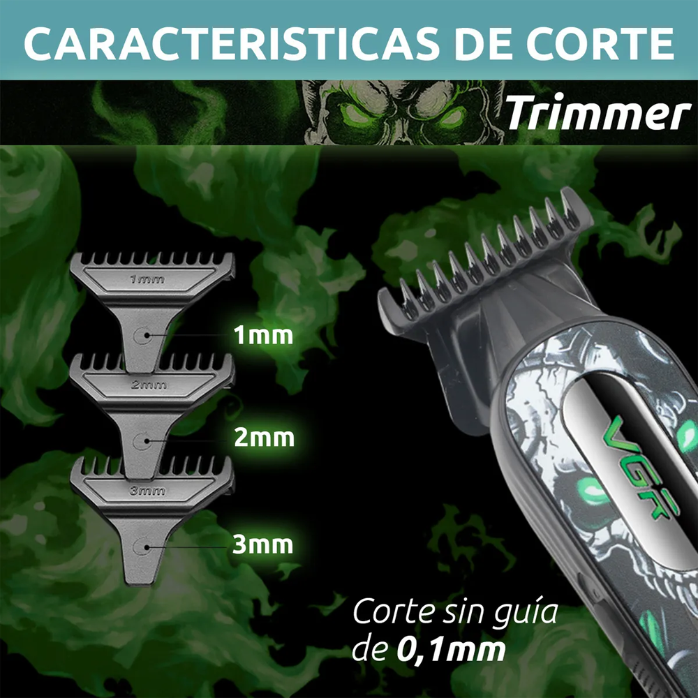 VGR V-260 Professional Hair Trimmer - Green