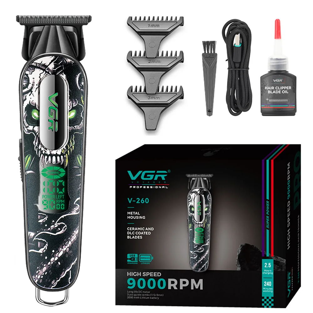 VGR V-260 Professional Hair Trimmer - Green