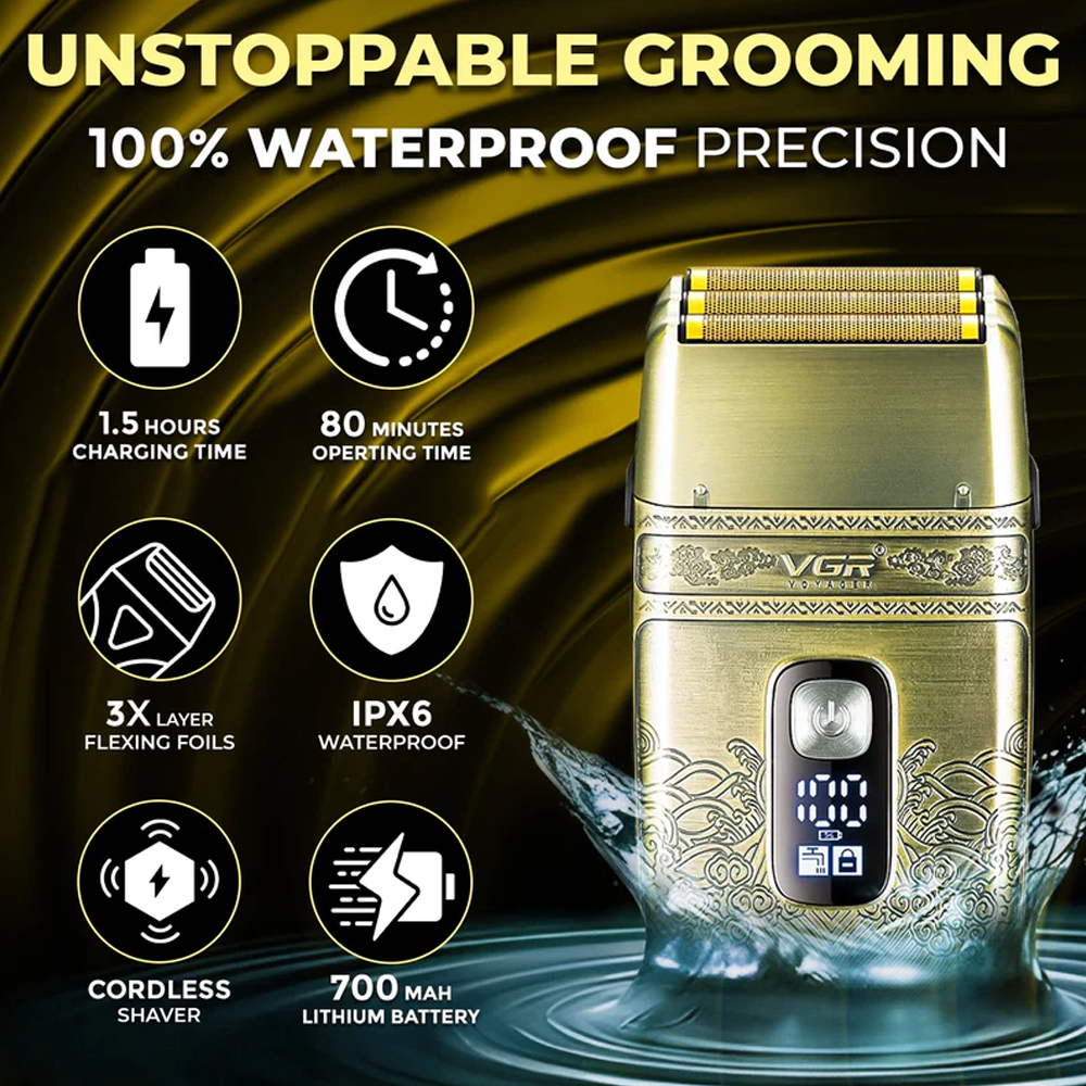 VGR V-335 Professional Foil Shaver - Gold