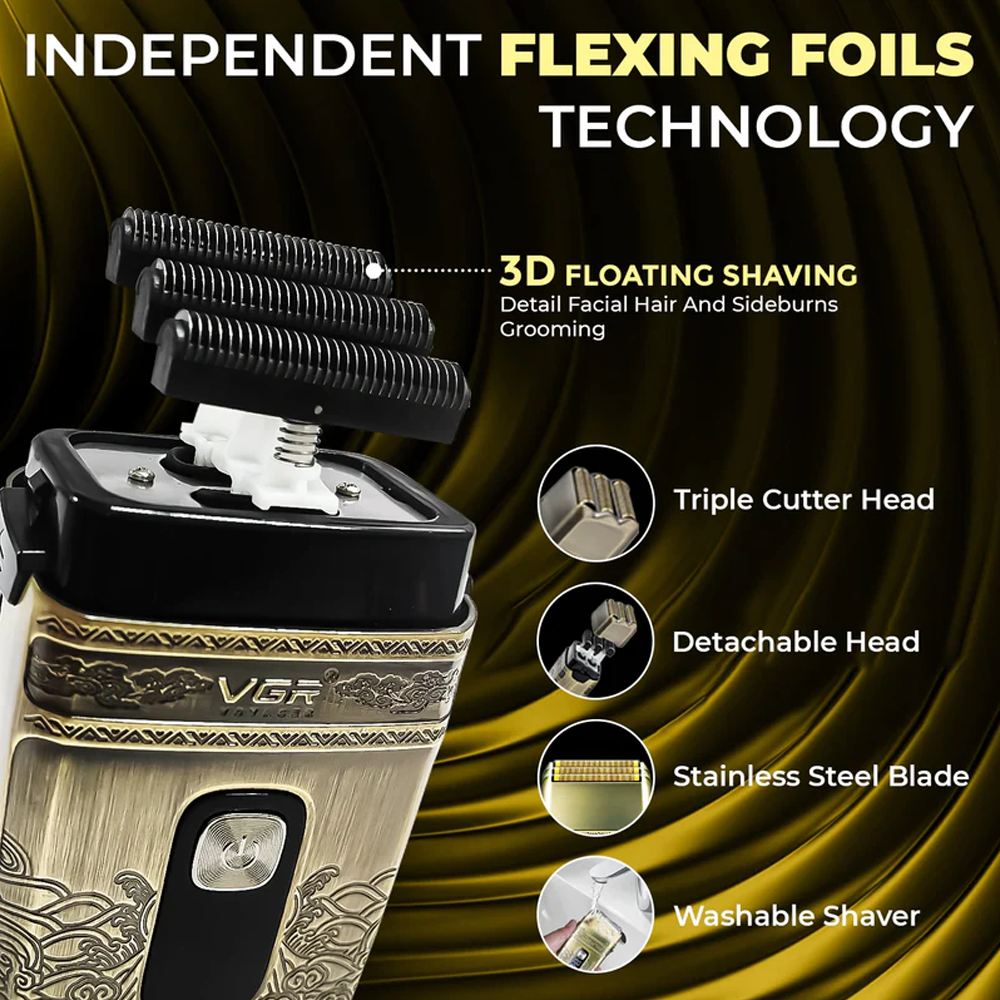 VGR V-335 Professional Foil Shaver - Gold