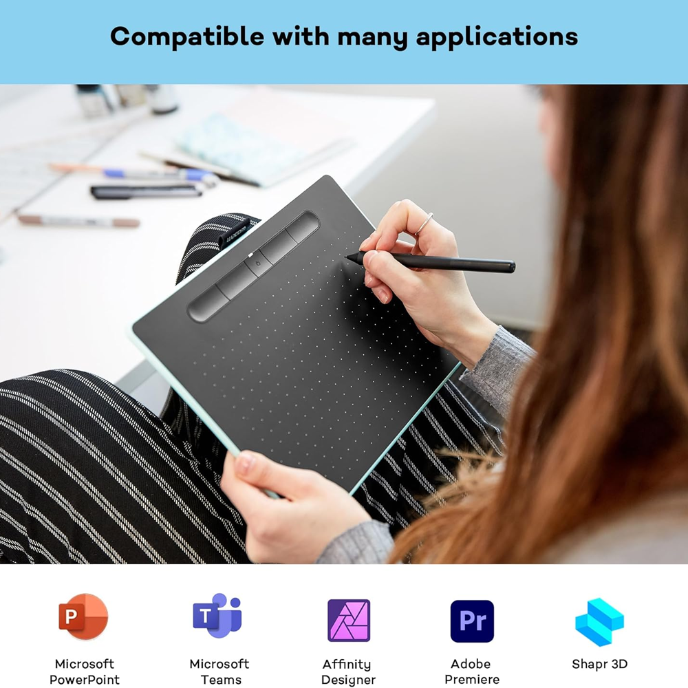 Wacom Intuos CTL-6100WLE-N Medium Graphic Tablet Bluetooth - Pistachio