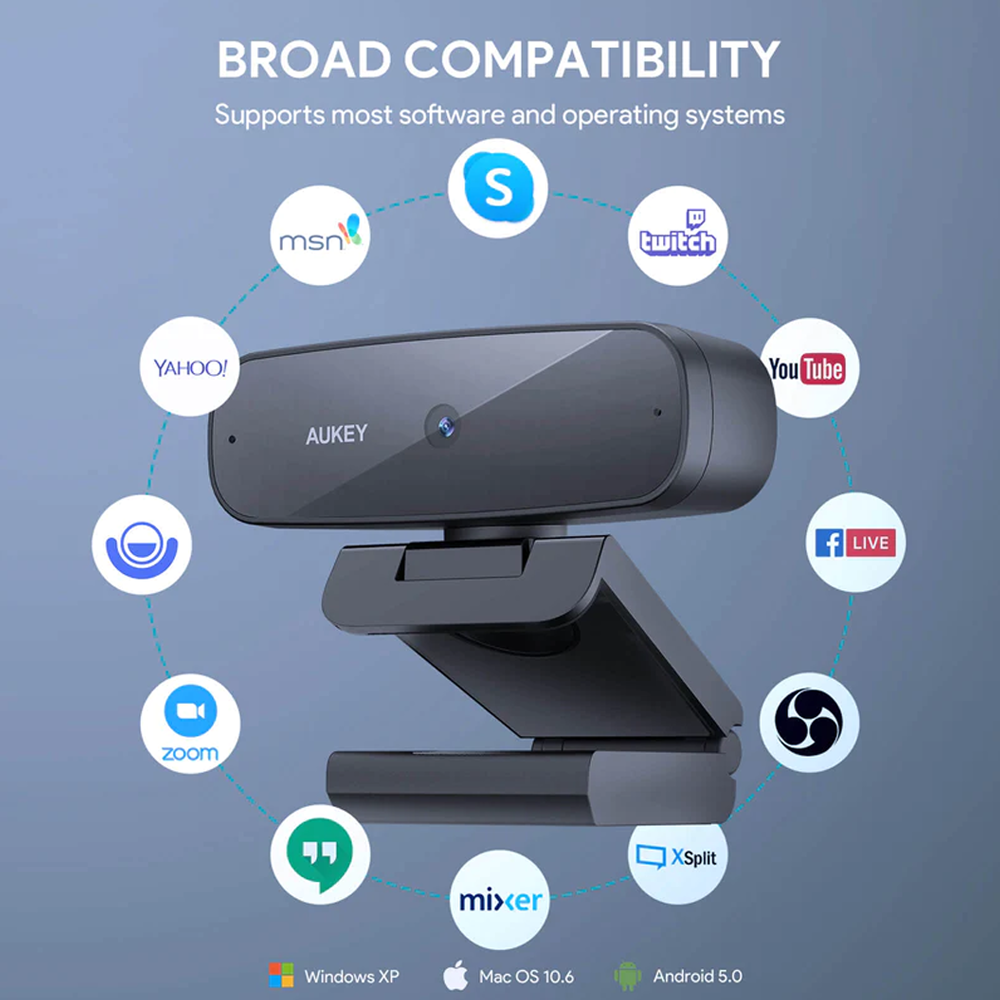 Webcam Buckle Aukey PC-w3
