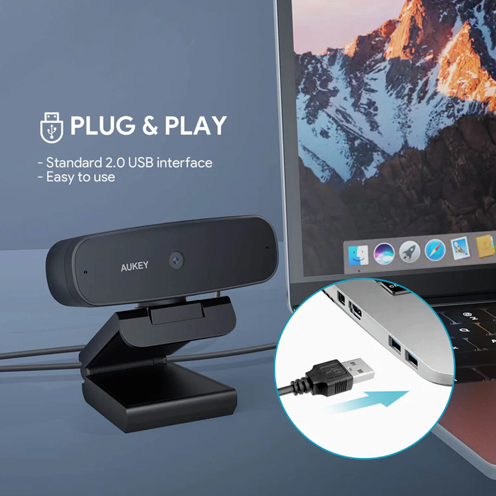 Webcam Buckle Aukey PC-w3
