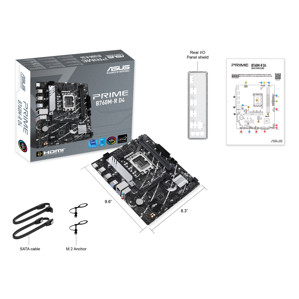 Asus Prime B760M-R D4 Intel Socket LGA 1700 Motherboard