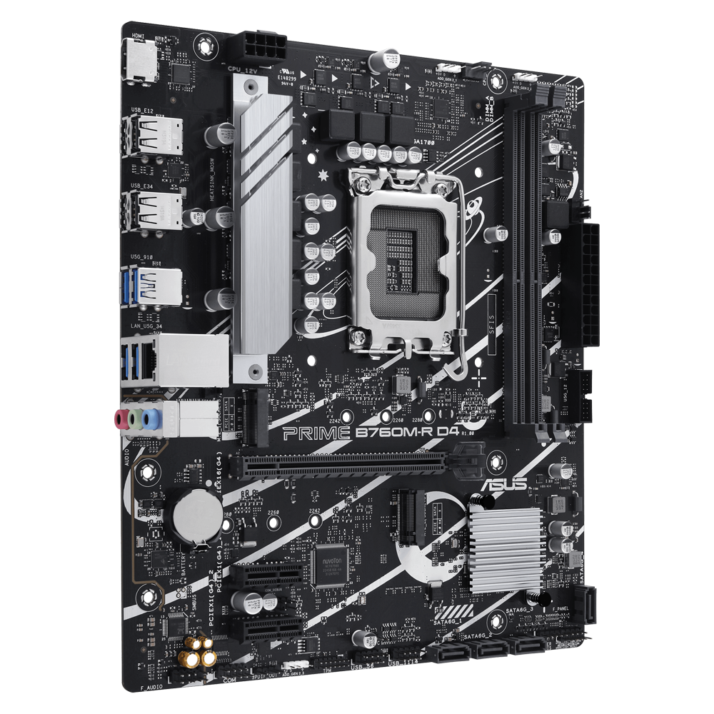 Asus Prime B760M-R D4 Intel Socket LGA 1700 Motherboard