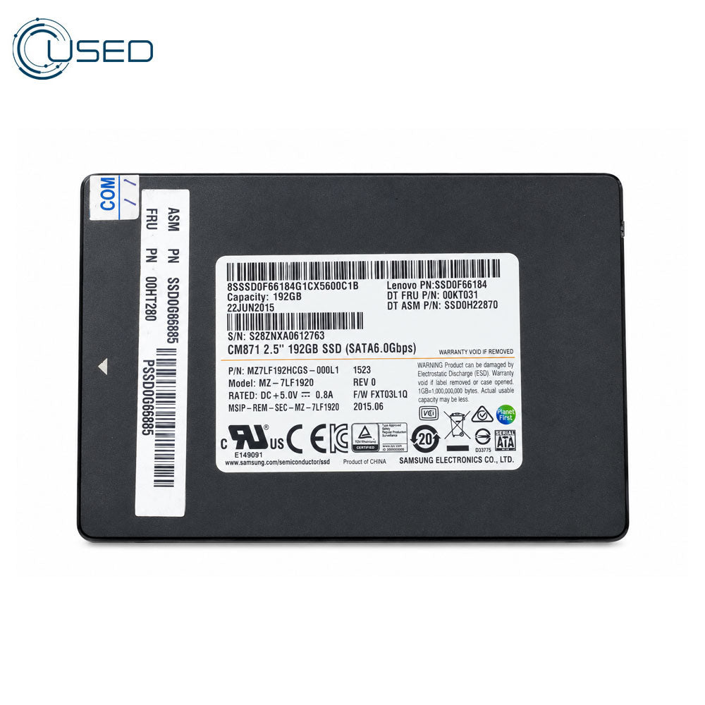 Samsung 192GB 2.5 Inch SATA SSD (Original Used)