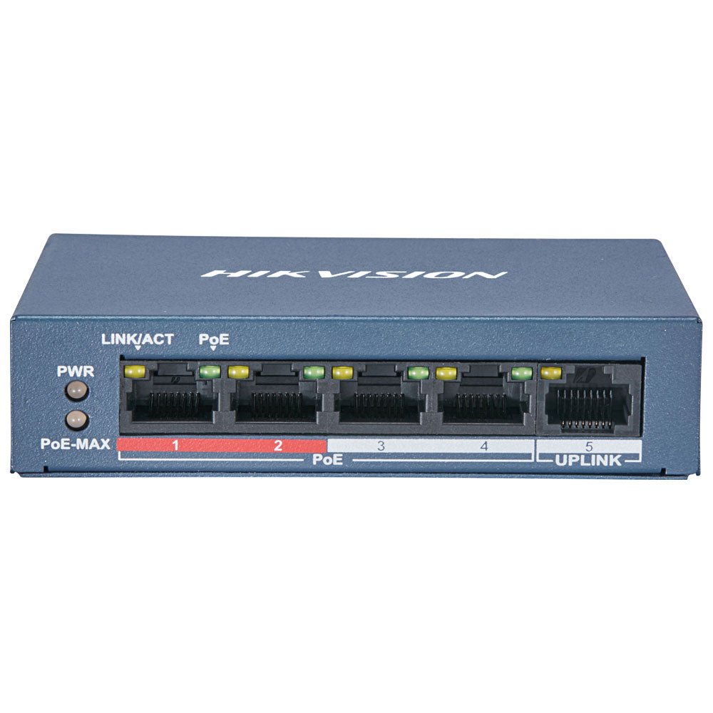 Hikvision DS-3E0105P-E 5-Port (4 Port PoE + 1 Port Uplink) 10/100Mbps Unmanaged Switch