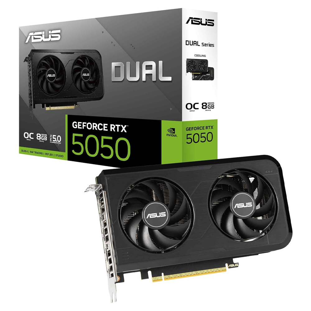 ASUS Dual GeForce RTX 5050 OC 8GB GDDR6 Graphics Card