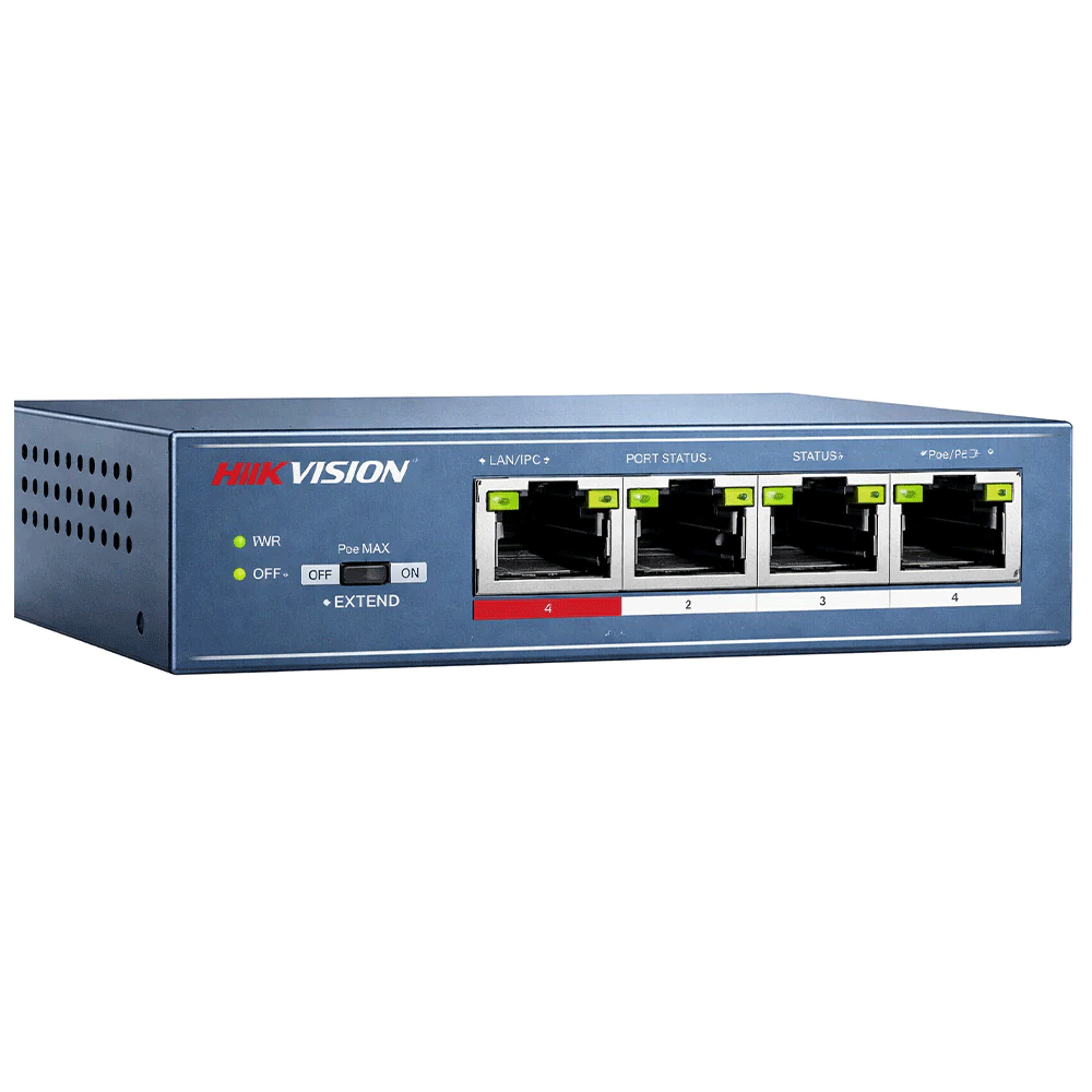 Hikvision DS-3E0105P-E 5-Port (4 Port PoE + 1 Port Uplink) 10/100Mbps Unmanaged Switch